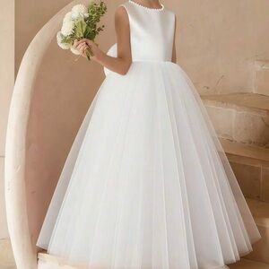 Charming Ivory Kids Formal Dress